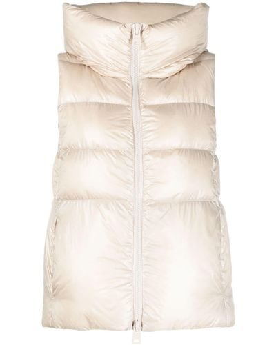Herno Hooded Zip-up Padded Gilet - Natural