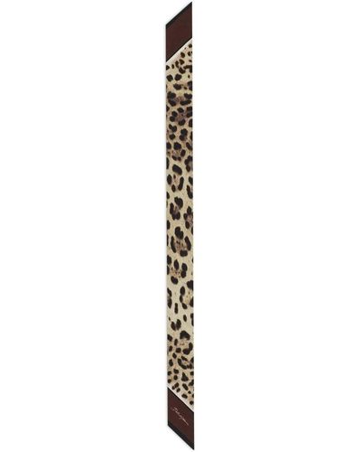 Dolce & Gabbana Pañuelo con estampado de leopardo - Metálico