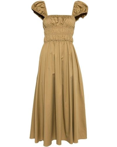 Cynthia Rowley Midi Length Cotton Dress - Mettallic