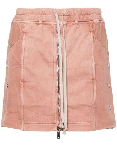 Rick Owens Babel Denim Mini Skirt - Roze