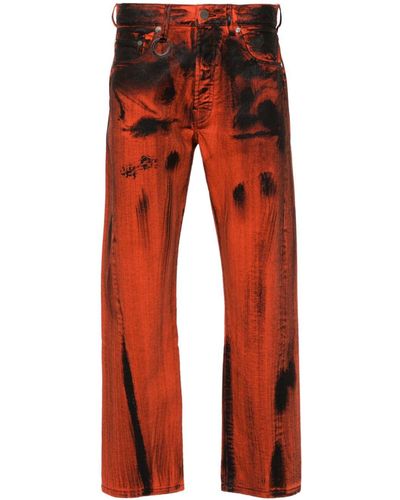 Etudes Studio District Dyed Wide-leg Jeans - Red