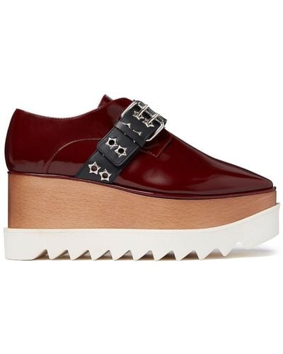 Stella McCartney Elyse Buckle-fastening Lace-up Shoes - Red