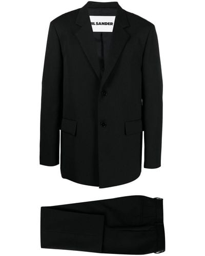 Jil Sander Costume à veste à simple boutonnage - Noir