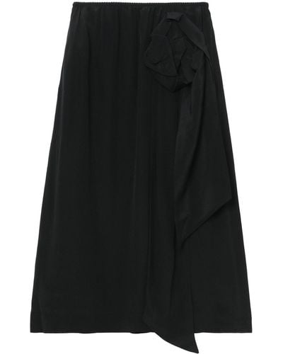 Simone Rocha Appliqué-detail Midi Skirt - Black