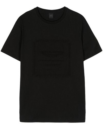 Hackett T-shirt en coton à col rond - Noir