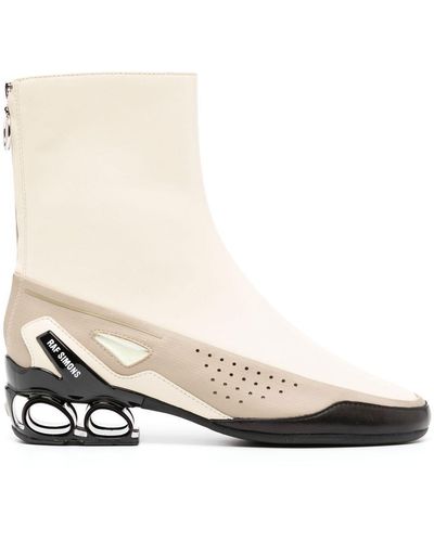 Raf Simons Colour-block 45mm Ankle Boots - White