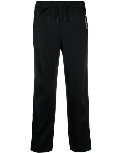 Saint Laurent Pantaloni In Crepe Satin - Black