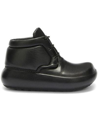 Jil Sander Chunky-sole Leather Ankle Boots - Black