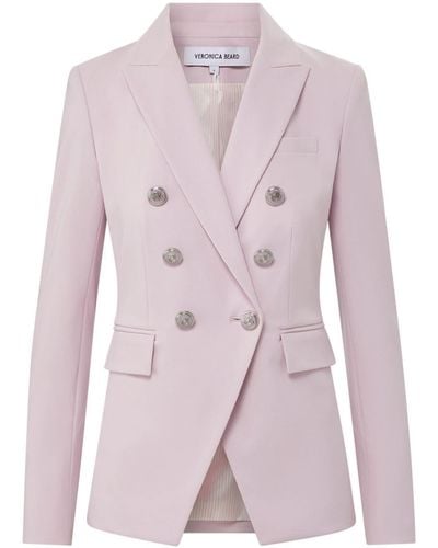 Veronica Beard Miller Double-breasted Dickey Jacket - Pink