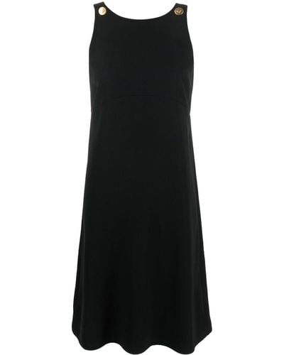 Givenchy ボタン ノースリーブドレス - ブラック