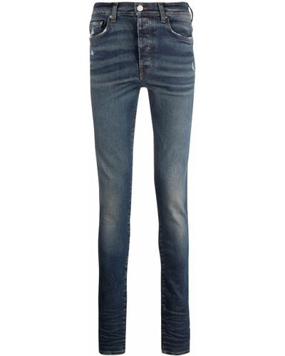 Amiri Jeans skinny con effetto schiarito - Blu