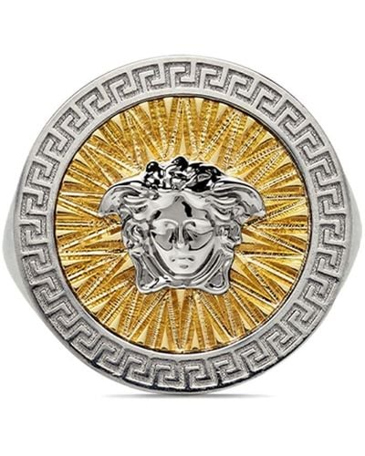 Versace Icon Crystal-embellished Ring - Metallic