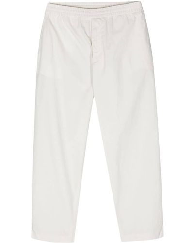 Officine Generale Elasticated-waist Tapered Pants - White
