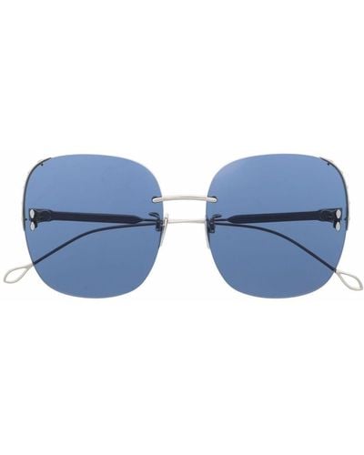Isabel Marant Oversized Frame Sunglasses - Metallic