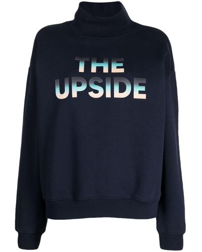 The Upside Clementine Slogan-print Sweatshirt - Blue