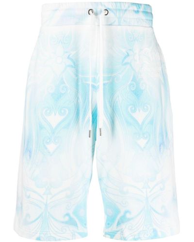 John Richmond Pantalones cortos con estampado gráfico - Azul