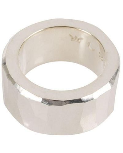 Werkstatt:münchen Sculpted band ring - Blanc