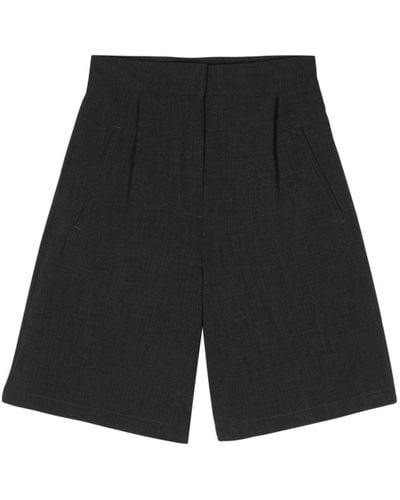 DKNY Pleated Tailored Shorts - Black