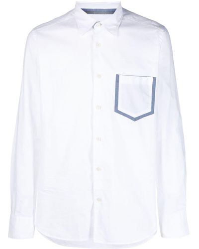 Tintoria Mattei 954 Camisa con cuello clásico - Blanco