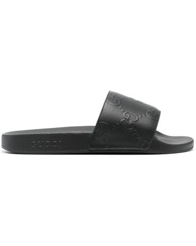 Gucci Men's GG Slide Sandal - Zwart