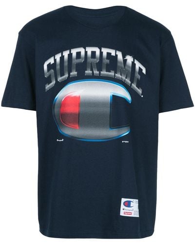Supreme Champion Chrome Ss Tシャツ - ブラック
