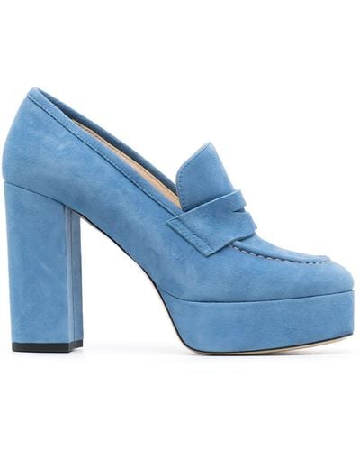 P.A.R.O.S.H. Penny Pumps Met Plateauzool - Blauw