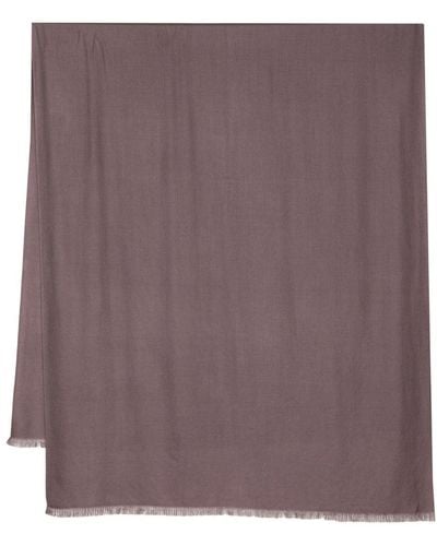 N.Peal Cashmere Fine-knit Cashmere Scarf - Purple