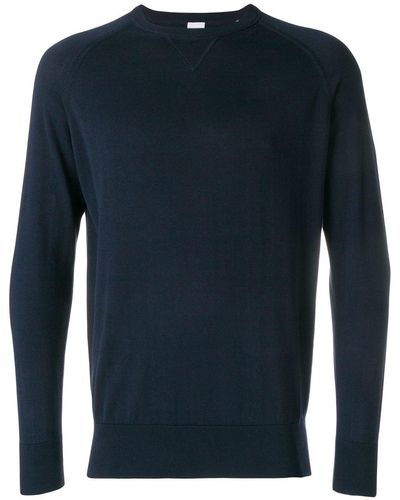 Aspesi Sweater Met Ronde Hals En Slim-fit - Blauw