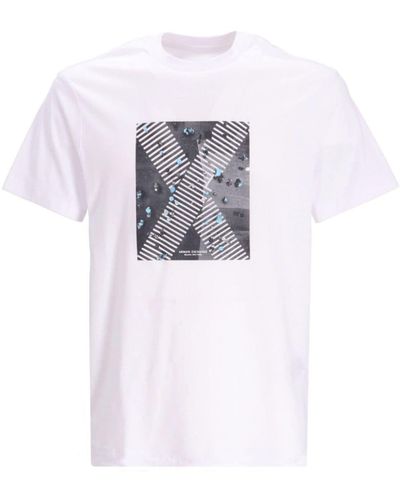 Armani Exchange T-Shirt mit grafischem Print - Weiß