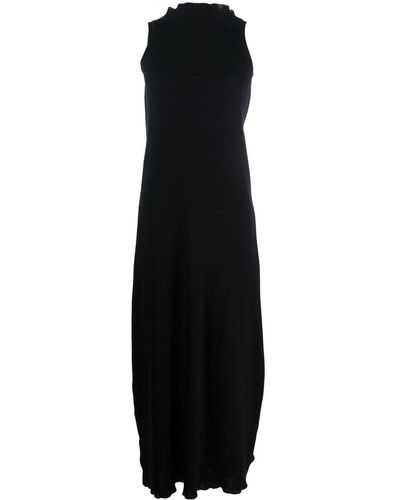 MM6 by Maison Martin Margiela Asymmetric Draped Knitted Dress - Black