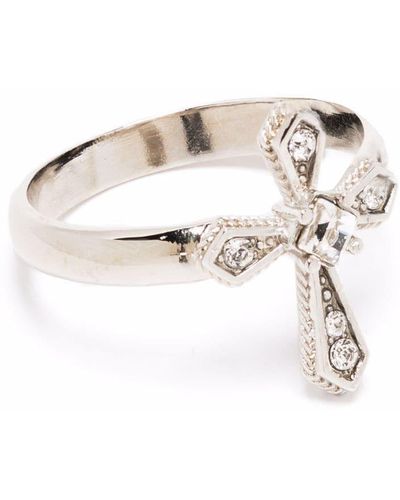 Dolce & Gabbana Ring Verfraaid Met Kristallen - Metallic