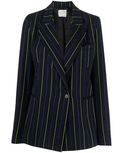 Forte Forte Striped Single-breasted Blazer - Black