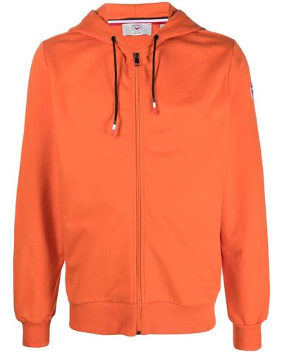 Rossignol Zipped Cotton Hoodie - Orange