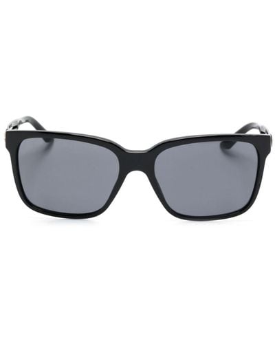 Versace Medusa-plaque Square-frame Sunglasses - Gray