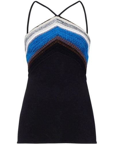 Proenza Schouler Bella Crochet-detail Tank Top - Blue