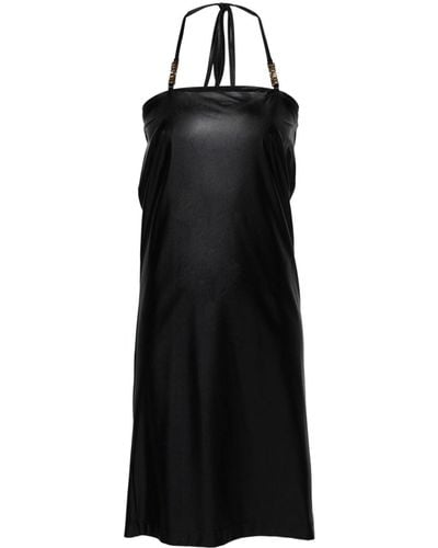 Versace Logo-lettering Mini Dress - Black