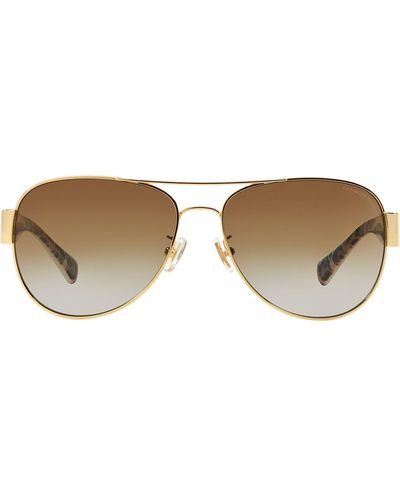 COACH Aviator Frame Sunglasses - White
