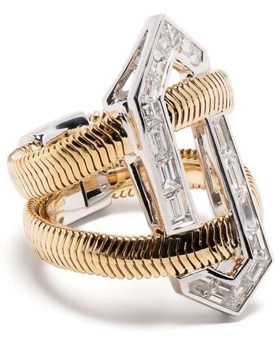 Nikos Koulis 18kt Yellow Gold Diamond Ring - White