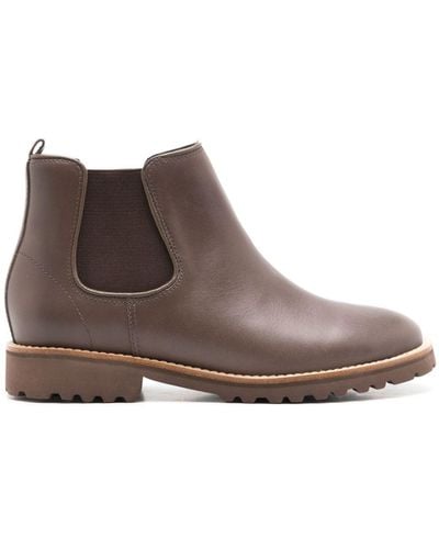 Sarah Chofakian Vendome Leather Chelsea Boots - Brown