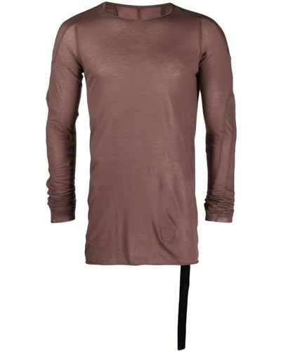 Rick Owens Camisa semitranslúcida - Marrón