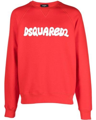 DSquared² Sweatshirt mit Logo-Print - Rot