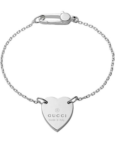 Gucci Zilveren Trademark Schakelarmband - Zwart