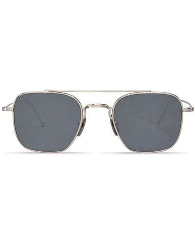 Thom Browne Pilot-frame Tinted Sunglasses - Blue