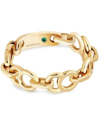 COURBET 18kt Recycled Yellow Gold Celeste Chain Ring - Metallic