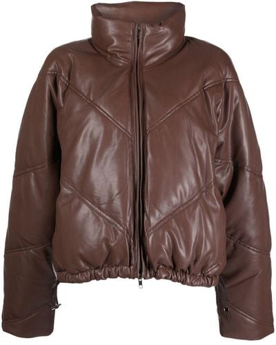 A.L.C. Morrison High-neck Padded Jacket - Brown