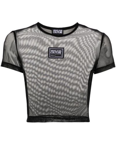 Versace Jeans Couture Short Mesh T-shirt - Grey