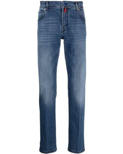 Kiton Straight Jeans - Blauw