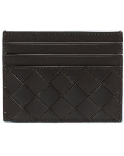 Bottega Veneta Intrecciato Leather Card Holder - Black