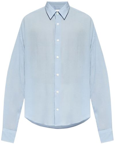 Ami Paris Ami De Coeur Button-up Shirt - Blue