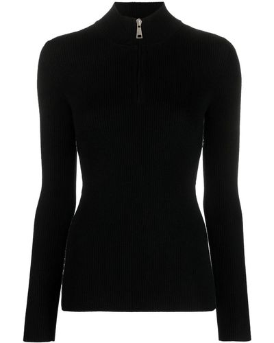 Moncler Ribbed Wool Sweater - Black